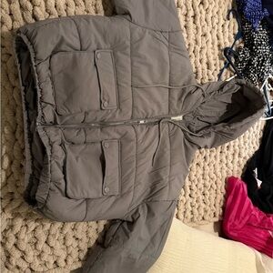 Women's Gray Puffer Jacket